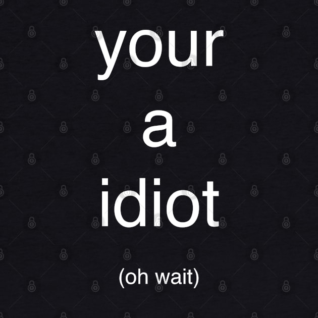 Your a idiot (oh wait) by BodinStreet